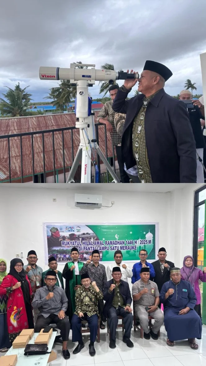 
					Mendung dan Hujan, Hilal 1 Ramadan Tidak Teramati di Pos Observasi Bulan Merauke
