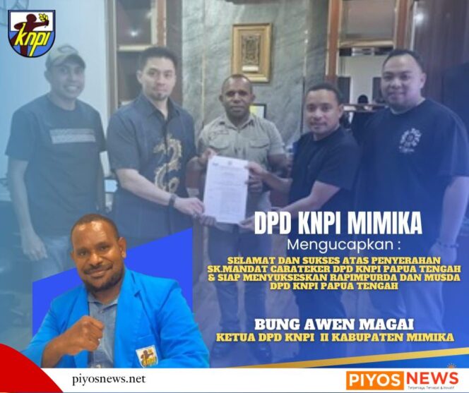 
					Ketua KNPI Mimika Ucapkan Selamat atas Penerbitan Mandat Caretaker DPD KNPI Papua Tengah, OKP di Mimika Nyatakan Dukungan