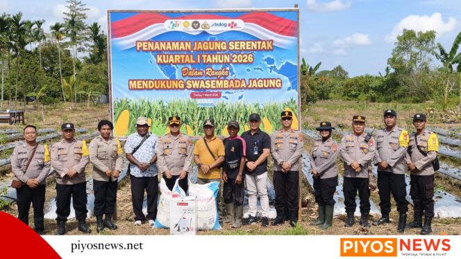 
					Dukung Ketahanan Pangan, Polres Mimika Tanam Jagung Kuartal I Tahun 2026