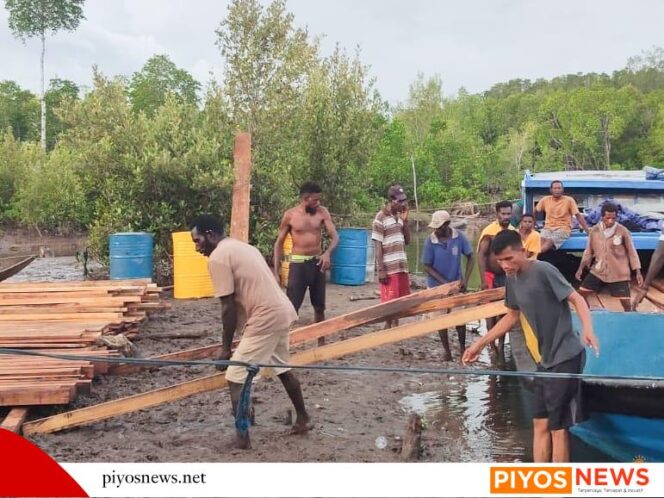 
					Material TMMD ke-128 Disalurkan ke Kampung Keakwa, Pembangunan Resmi Dimulai