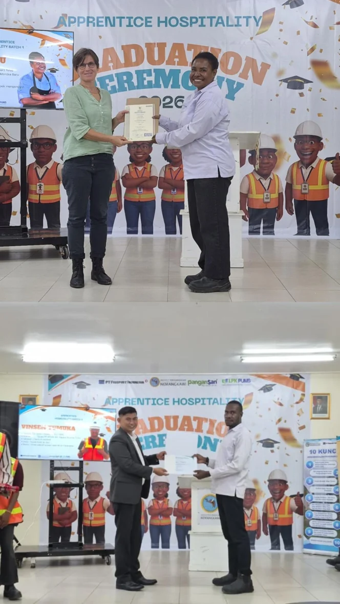 
					IPN–PTFI Luluskan 11 Pemuda Kamoro, Siap Jadi Tenaga Profesional di Sektor Hospitality