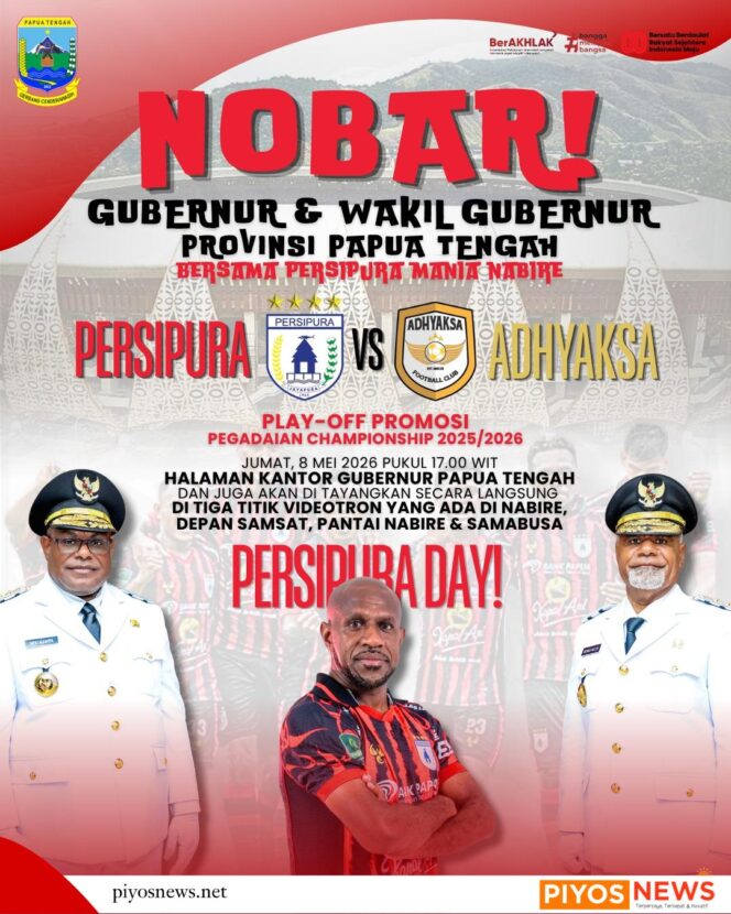 
					Pemprov Papua Tengah Siapkan Tiga Titik Nobar Gratis Dukung Persipura Menuju Liga 1