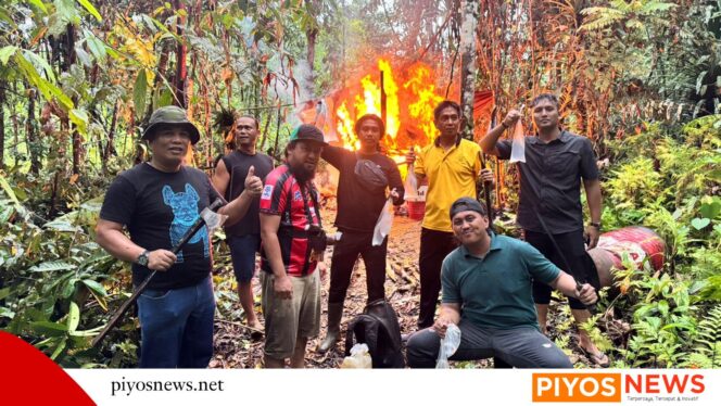 
					Grebek Pabrik Pembuatan Milo Ilegal di Hutan SP5, Polisi Langsung Bakar dan Musnahkan Tempat Masak Sopi 