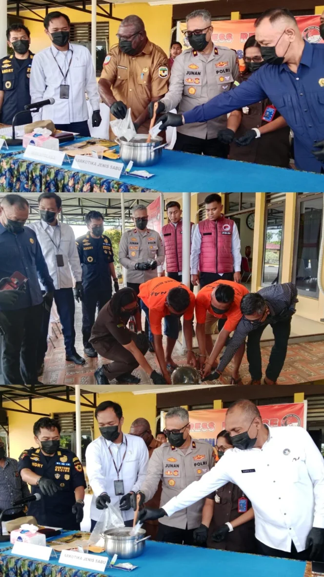 
					420, 6186 Gram Sabu Senilai 1 Miliar Dimusnahkan Polisi