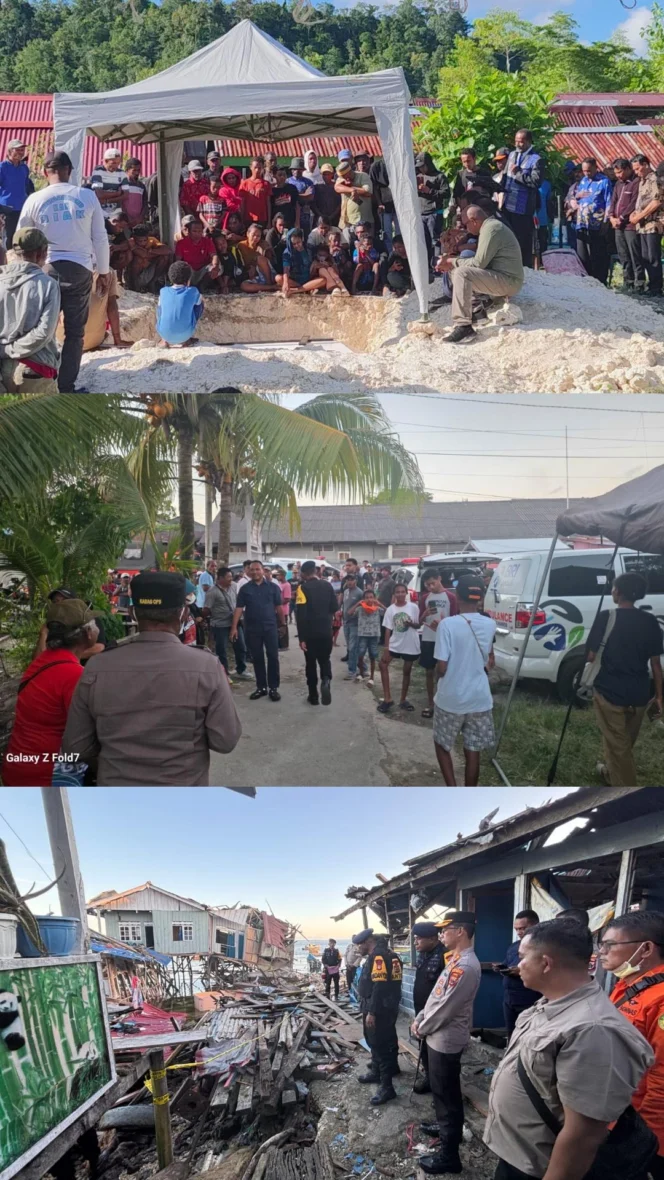 
					Lima Korban Ledakan Bom di Biak Dimakamkan Satu Liang Lahat
