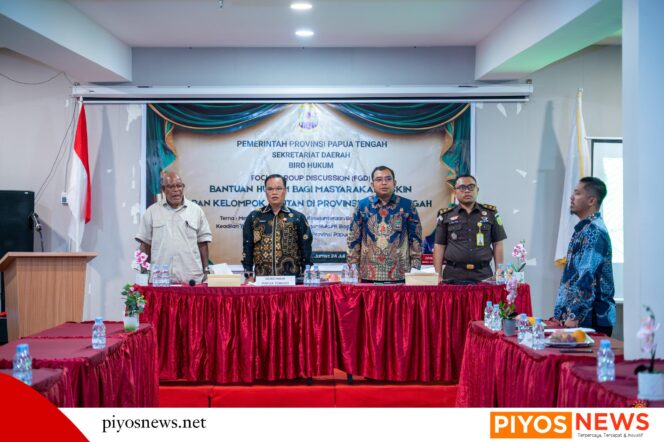 
					Gubernur Papua Tengah Buka FGD Pendampingan Hukum bagi Masyarakat Miskin dan Kelompok Rentan