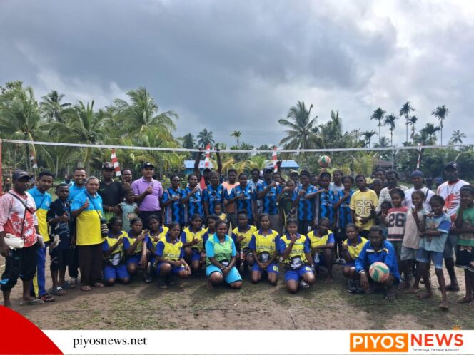 
					Semarak HUT RI Kemerdekaan ke- 81 di Distrik Mimika Barat, Final Tim Volly Putri Kampung Kaokanao Tundukan SMP YPPK 