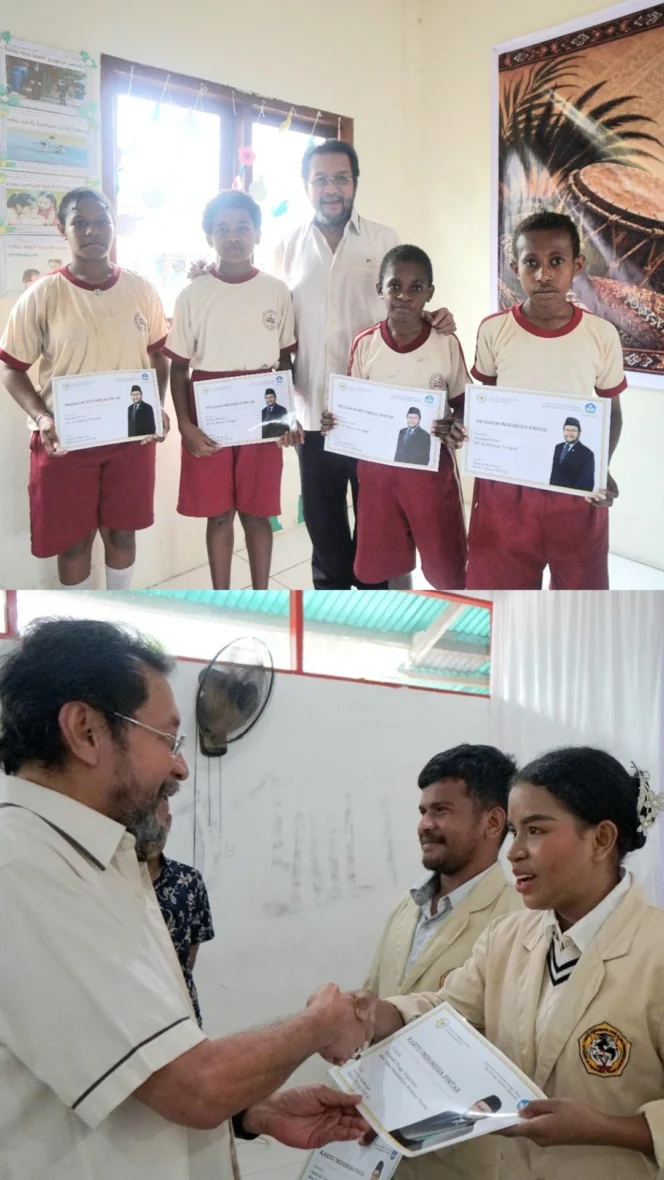 
					Yorrys Raweyai Salurkan PIP dan KIP di Mimika, Dorong Akses Pendidikan bagi Generasi Papua