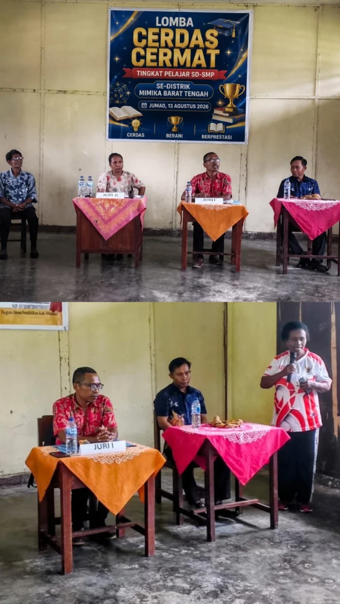 
					Panitia HUT RI ke-81, Distrik Mimika Barat Tengah Sukses Gelar Lomba Cerdas Cermat Pelajar