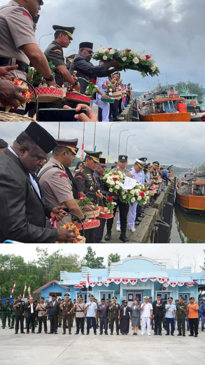 
					Tabur Bunga di Poumako, Pemkab Mimika Kenang Jasa Pahlawan Kemerdekaan