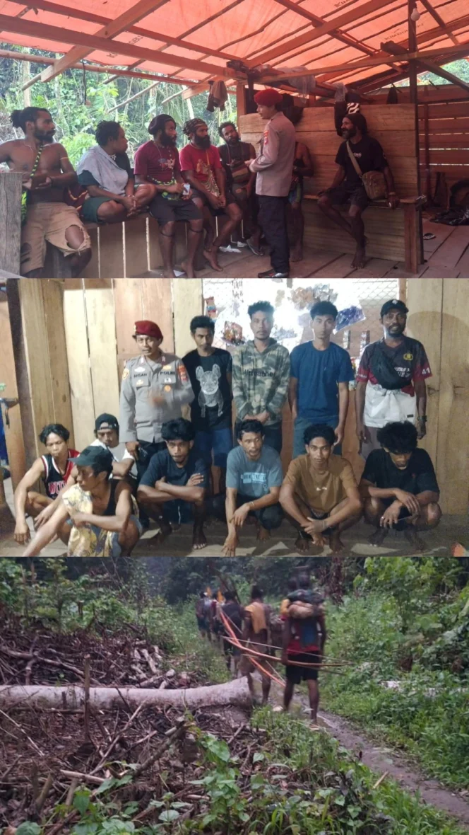 
					Polsek Mimika Barat dan Pemerintah Kampung Tertibkan Pendulangan Ilegal di Wakia, Warga Diminta Tinggalkan Lokasi