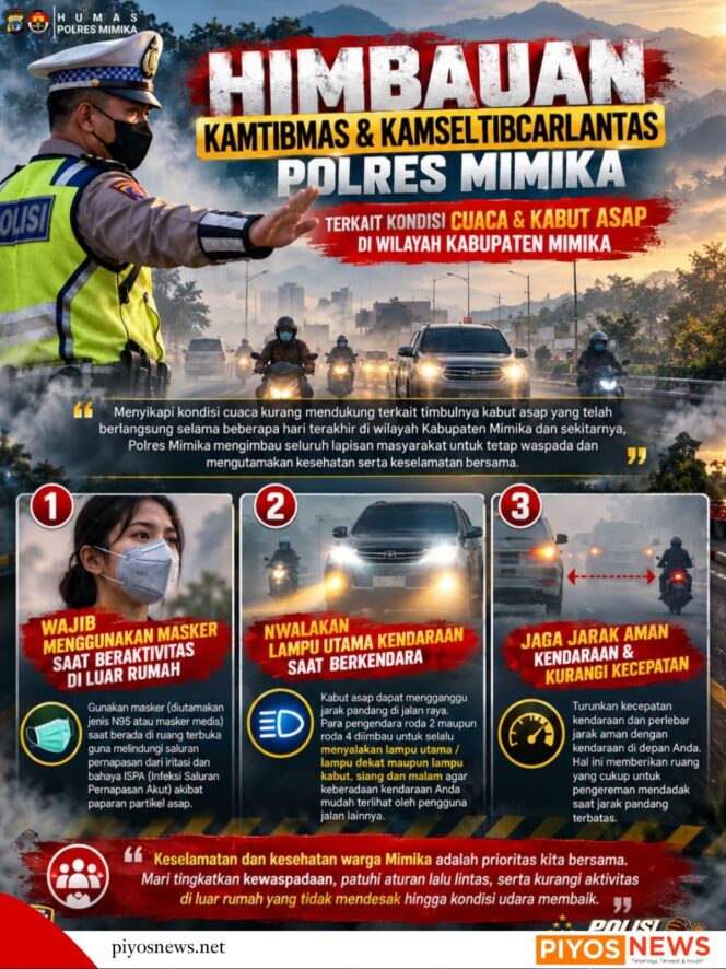 
					Jarak Pandang Menurun, Polres Mimika Minta Pengendara Lebih Hati-hati