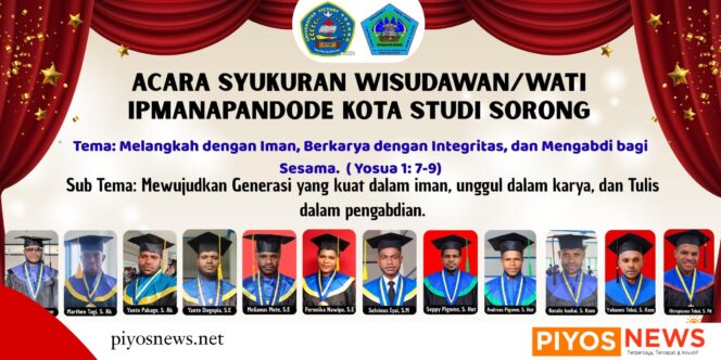 
					IPMANAPANDODE Sorong Raya Rayakan 12 Wisudawan dengan Tema Iman dan Pengabdian
