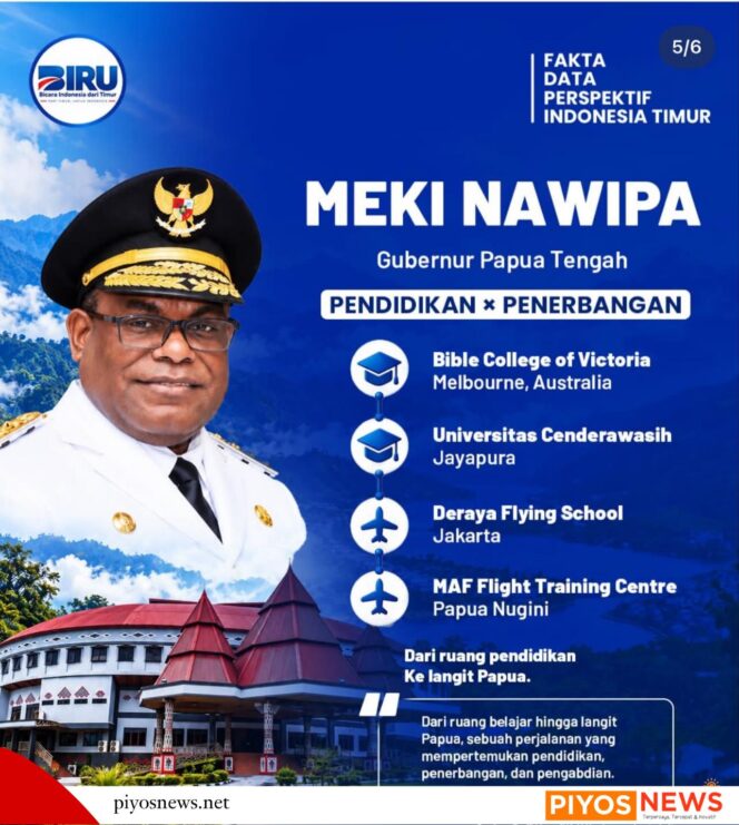 
					Mengenal Meki Nawipa: Dari Sekolah Penerbangan Australia Hingga Jadi Gubernur Papua Tengah