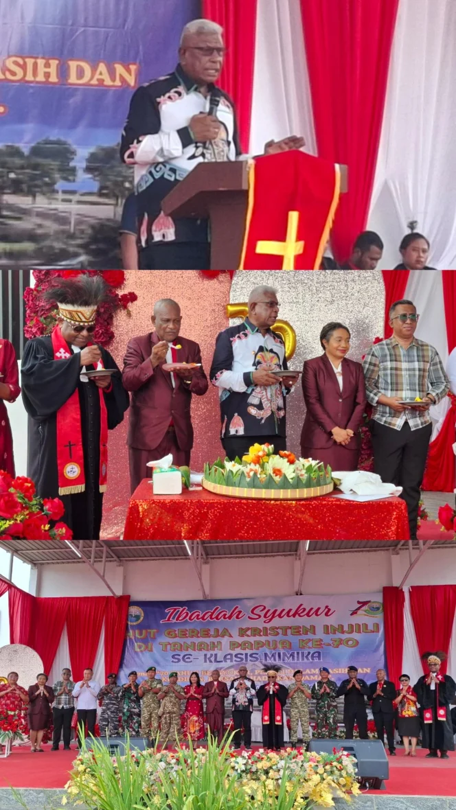 
					HUT ke-70 GKI di Tanah Papua, Jemaat Diajak Perkuat Kasih, Keadilan, dan Kedamaian di Mimika